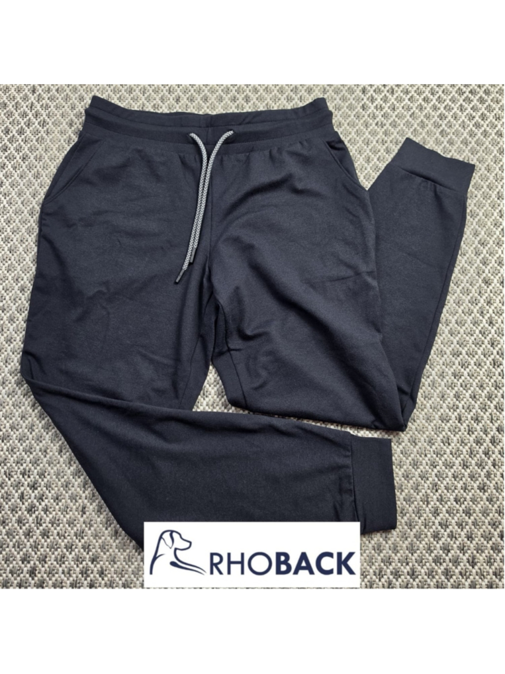 Rhoback Womens XS Tempo Performance Joggers Black VSoft Stretch Athletic Pants